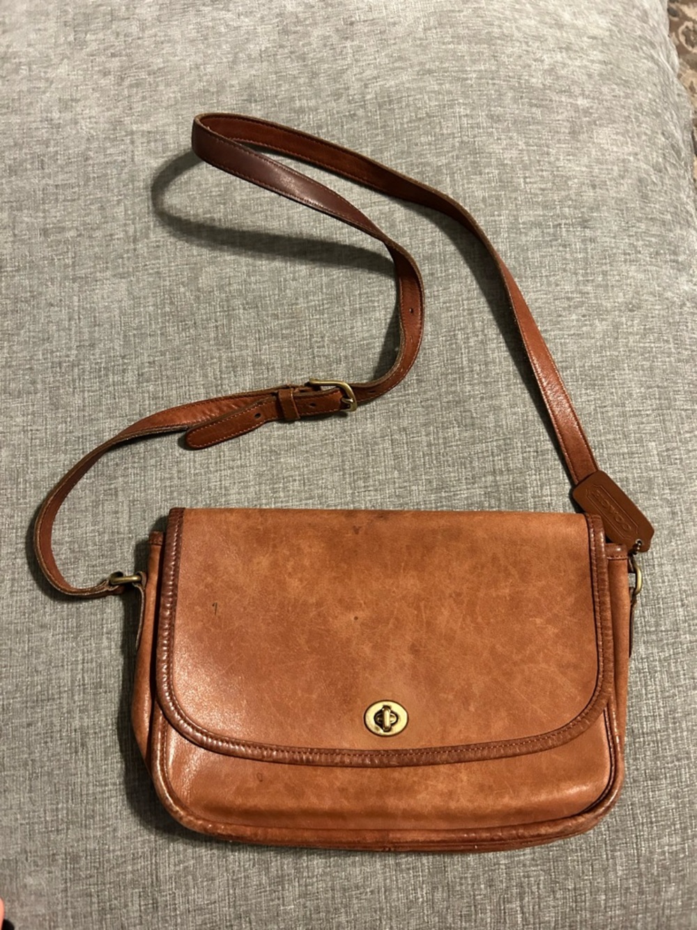 Coach 1992 vintage Brown Leather Crossbody Bag
